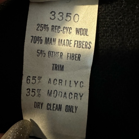 VTG Fur Hooded Wool Elegant Cape Coat Free Size Long Made in USA Union Tag Black - Picture 6 of 11